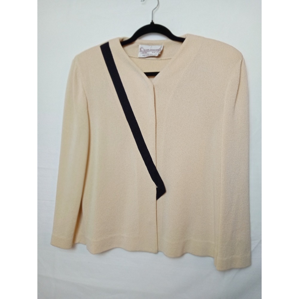 Castleberry London New‎ York Beige Knit Blazer Jacket Career